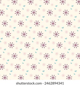 Fondo de tela de patrón sin costuras kawaii lindo