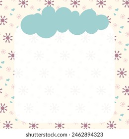 Cute kawaii seamless pattern  memo pad background