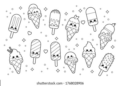 cute cartoon food coloring pages