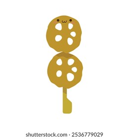 Cute Kawaii Snack In Skewer Vector - 08