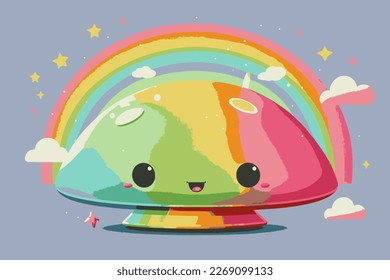 Cute kawaii Spaceship or UFO