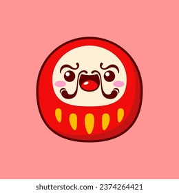 Cute And Kawaii Style Japanese Daruma Doll