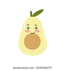 cute kawaii summer avocado fruits