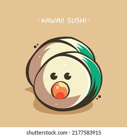 Cute Kawaii Sushi Art Illustration