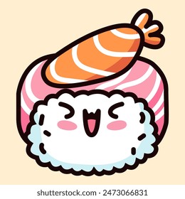 Cute and Kawaii Sushi Cartoon