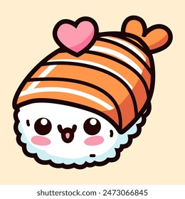 Cute and Kawaii Sushi Cartoon