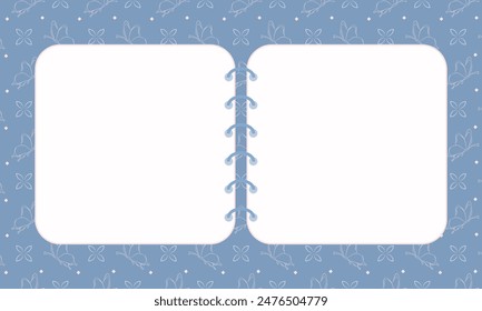 Cute kawaii sweet butterfly pattern notepad and poster background design