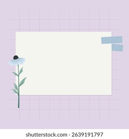 Cute kawaii sweet pastel memo ad and notepad poster background