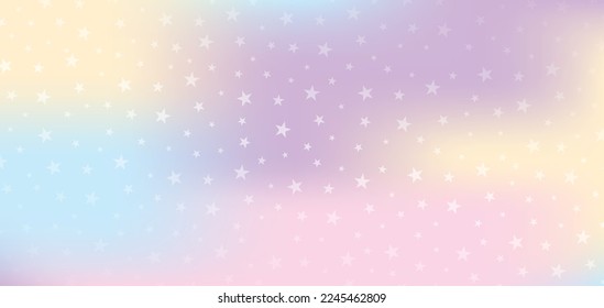 cute kawaii sweet pastel multicolor with stars graphic vector background