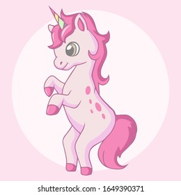 Cute kawaii unicorn pony cartoon