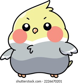 A cute kawaii vector isolated on a white background