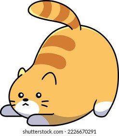 Un lindo vector kawaii aislado en un fondo blanco