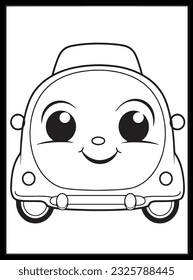 Cute Kawaii Vehicle Coloring Pages Kids