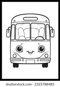 Cute Kawaii Vehicle Coloring Pages Kids