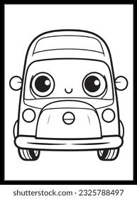 Cute Kawaii Vehicle Coloring Pages Kids