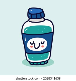 cute kawaii water bottle doodle