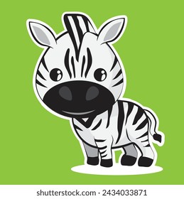 a cute kawaii zebra horse