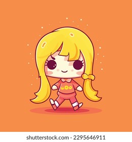 Cute kawaii zumba chibi mascot vector cartoon style