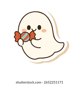 Cute kawaii-style skeleton character with a big smile and soft pastel palette. Suitable for Halloween decorations, children’s content, funny spooky prints, and themed merchandise.