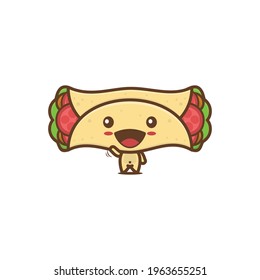 cute kebab mascot. cartoon food illustration