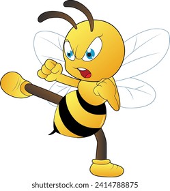 cute kicking martial artists bee