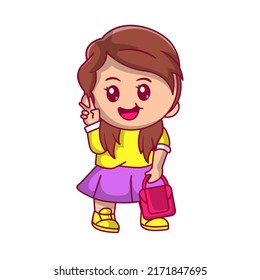 Cute kid back to school clipart