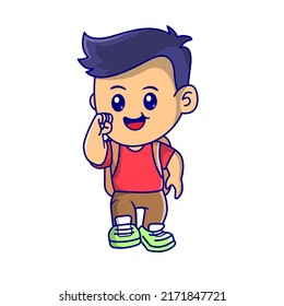 Cute kid back to school clipart