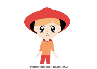 Cute Kid in a Beach Hat