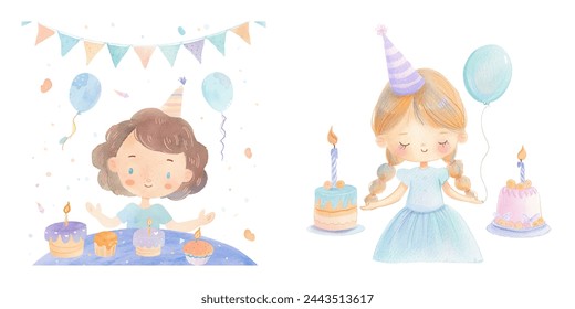 cute kid birthday celebration design