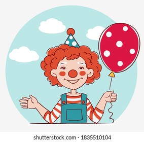 Cute kid in carnival costume. Vector illustration