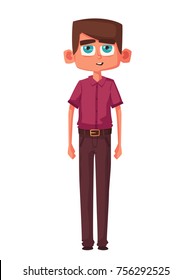 Cute kid. Cartoon vector illustration