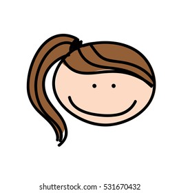 cute kid drawing isolated icon vector illustration design