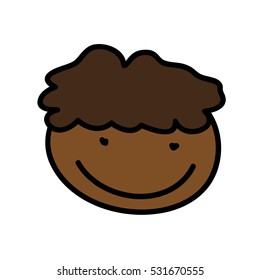 cute kid drawing isolated icon vector illustration design