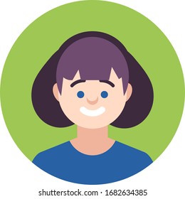 Cute kid face expression emoji emoticon set