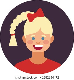 Cute kid face expression emoji emoticon set