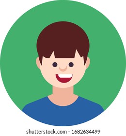 Cute kid face expression emoji emoticon set