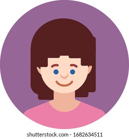 Cute kid face expression emoji emoticon set