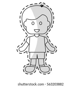 cute kid icon over white background. vector illustration