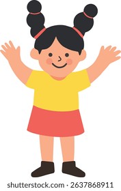 cute kid joy cild illustration vector