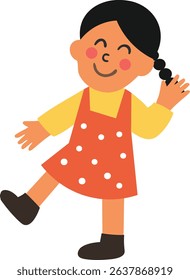 cute kid joy cild illustration vector