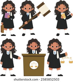 cute kid in lawyer costume