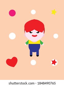 Diseño de ilustración de sombrero rojo para niños pequeños