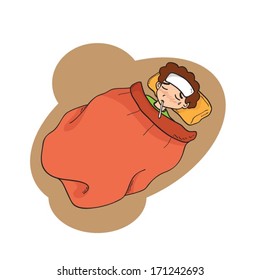 Cute Kid with Sick condition