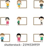 cute kid with space box clipart element of boys and girls for decoration for worksheet