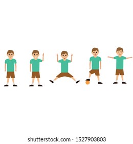 Cute kid standing with different pose