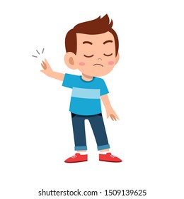 cute kid teen boy show facial expression