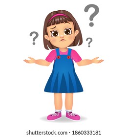 cute kid thinking idea vector
