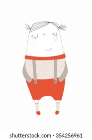 Cute kid vector illustration