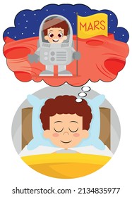 Cute kid who dreamt he was an astronaut