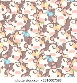 Cute Kiddie Cow Pattern Design